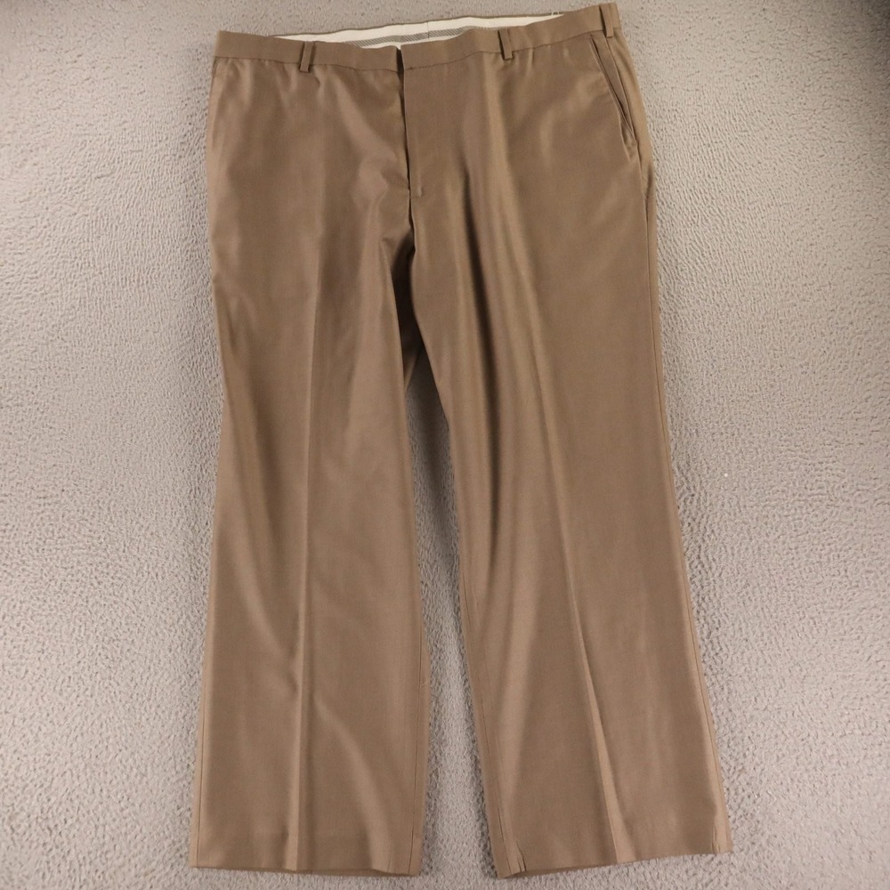 Covington Pants Mens 44x30 Brown Polyester Dress Pants Slacks